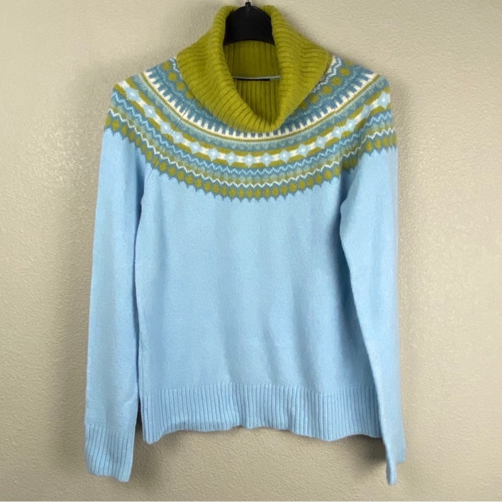 Cynthia Rowley green blue sweater - Picture 2 of 11